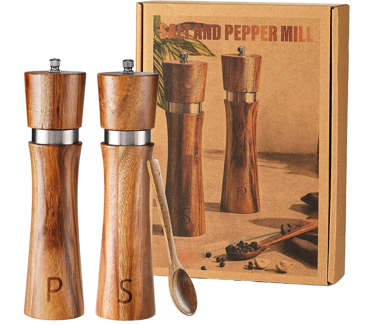 Salz- & Pfeffermühlen-Set aus Akazienholz – Pure Moments®